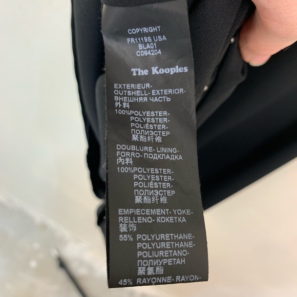 The Kooples Sport Black Shift Dress Leather - Picture 7 of 9